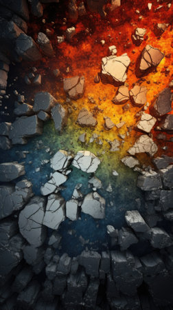 abstract colorful texture top view backgroundの素材