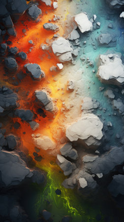 abstract colorful texture top view backgroundの素材