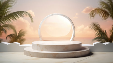 3d minimal scene podium for presentation your product backgroundの素材