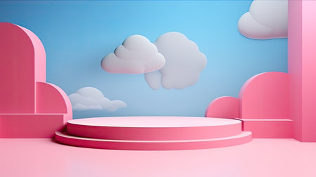 3d minimal scene podium for presentation your product backgroundの素材