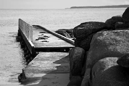 A small quay used to set out to seaの写真素材