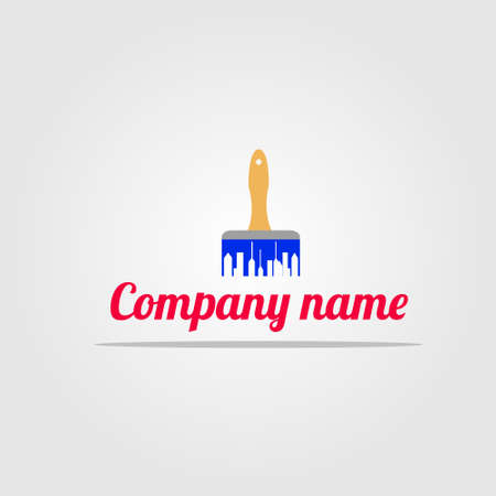 Logo for brush and painting companyのイラスト素材