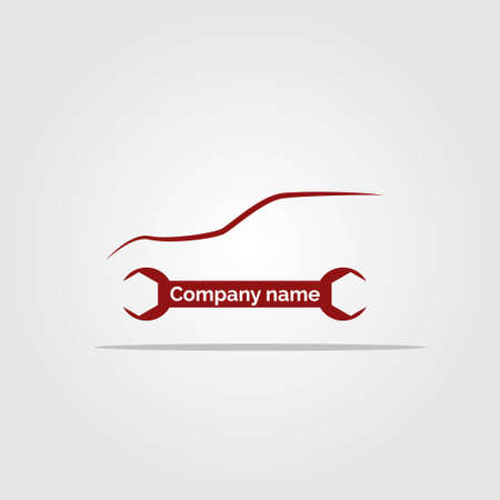 Red car service logoのイラスト素材