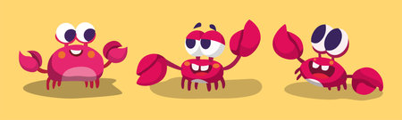 cartoon cute crabのイラスト素材