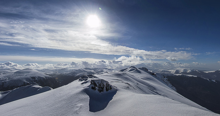 Bulgaria 2 March 2016 High Mountain snow landscapeのeditorial素材