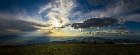 Bulgaria 28 April 2016 Sunset landscapeのeditorial素材