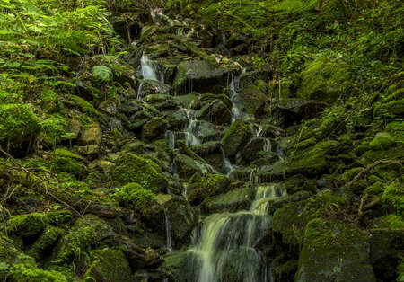 Bulgaria Rila Mountin June 16, 2016 Green waterfallのeditorial素材
