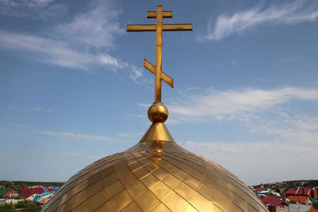 The Russian Orthodox Church. The cross on the domeのeditorial素材