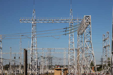Part of high-voltage substation with switches and disconnectors