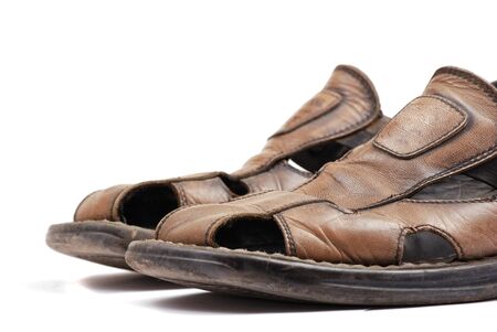 Easy footwear for the pedestrian walks in warm weatherの写真素材