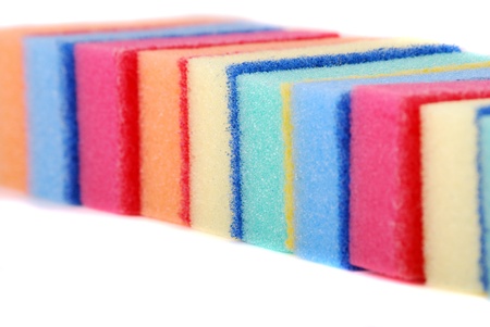 Small sponge for washing of ware and for cleaning in various conditions.の写真素材
