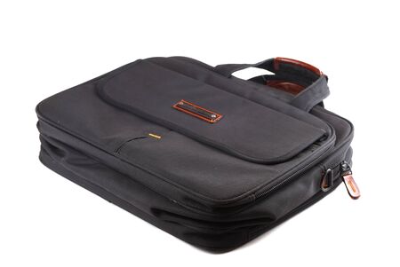 Black bag from a soft material for the manager in which store documents.の写真素材