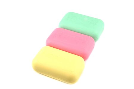 Soap of different colour for washing and bath acceptance.の写真素材