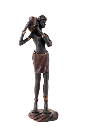Bust from a natural material with ethnic motives.の写真素材