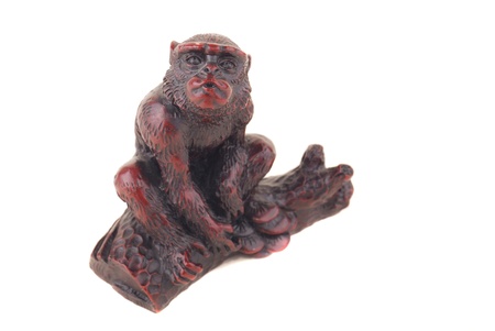 The sculpture of the small size on which is represented a monkeyの写真素材