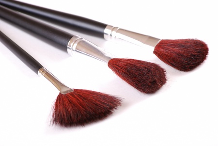 Cosmetic brushes for a make-up, various width and used for the various purposes.