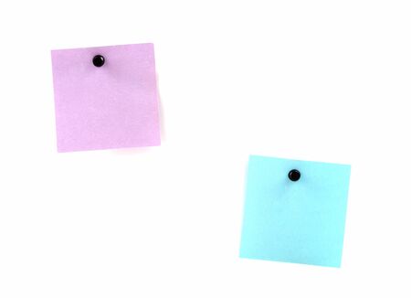 Sticker notes isolated on the white backgroundの写真素材