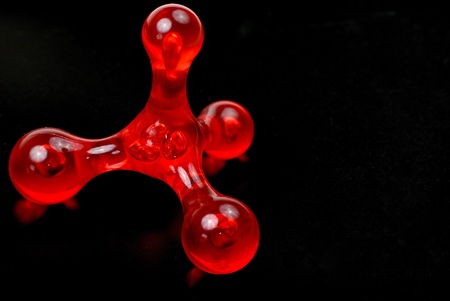 Masseur for carrying out of massage in the form of a pyramid and the spherical terminations.の写真素材