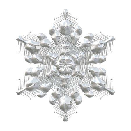 Snow flake useful as decoration, background or wallpaper.の写真素材