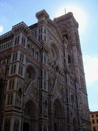 Gothic cathedral in the Italy. Amazing architecture of the christian building.の写真素材