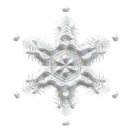 Snow flake useful as decoration, background or wallpaper.の写真素材