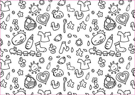 baby patternのイラスト素材
