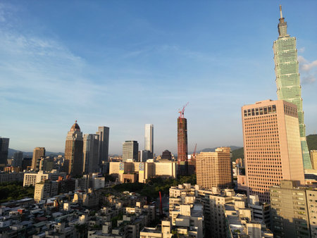 Cityscape of Taipei, Taiwan. Taipei is the capital and largest city of Taiwan.