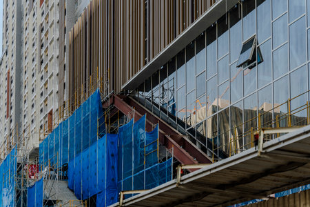Construction site in Taipei city.の写真素材