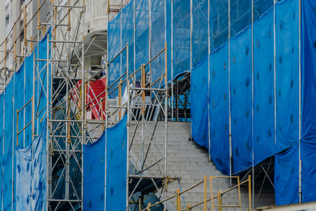 Construction site in Taipei city.の写真素材