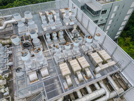 Outdoor air conditioning unit.の写真素材