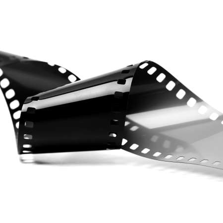 Artistic film strip isolated on white background の写真素材