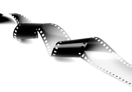 Film strip isolated on white background の写真素材