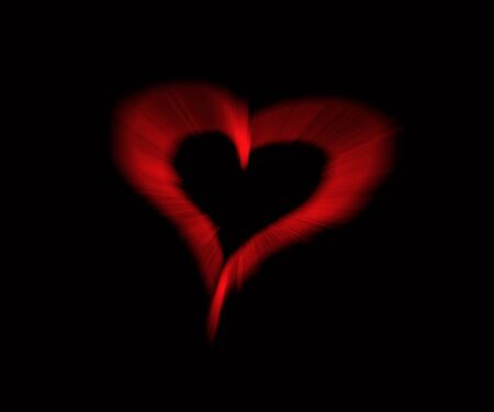 Valentines heart symbolizing giving love to another の写真素材
