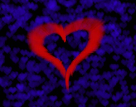 Valentines heart symbolizing giving love to another の写真素材