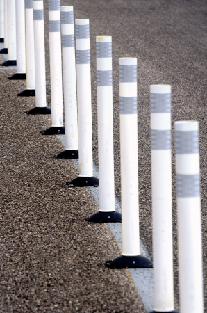 Cones on Parking Lotの写真素材