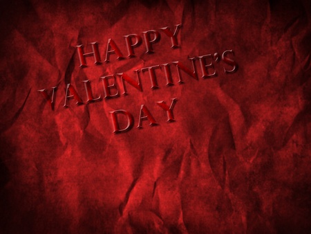 Red textured background with Happy Valentines Dayの写真素材