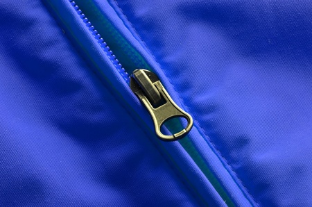 Closeup of zipper on coat with textureの写真素材