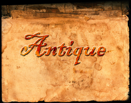 Antique paper with tears and stainsの写真素材