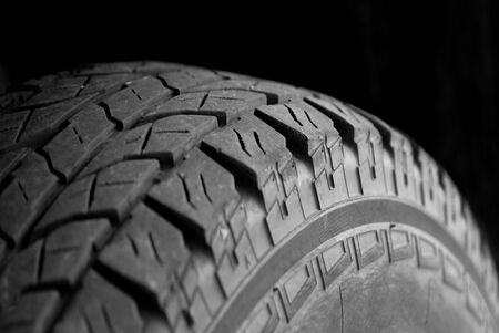 Detail shot of a large tire の写真素材