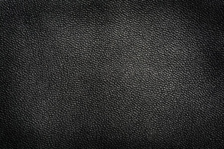 Detail of Black Leather Grain Textureの写真素材
