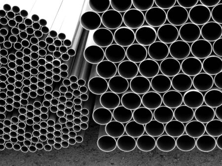 Detail of pipes conduit for construction and buildingの写真素材