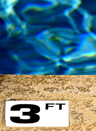 Swimming Pool with 3 Foot Marker for Funの写真素材