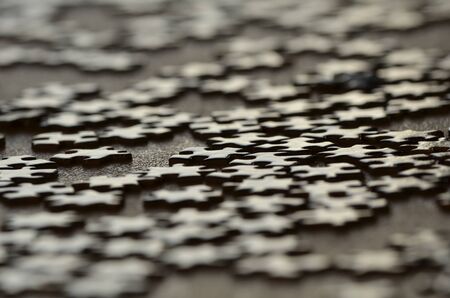 Several puzzle pieces put together symbolizing success and completion of a project