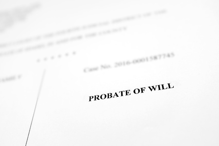 Court Document Probate of Willの写真素材