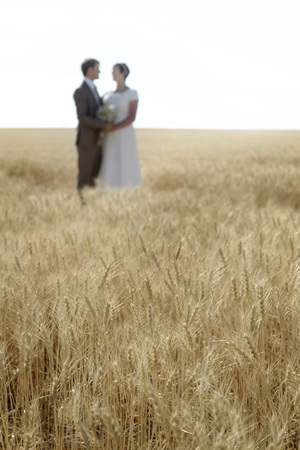 Bride and Groom celebrating wedding love and happinessの写真素材