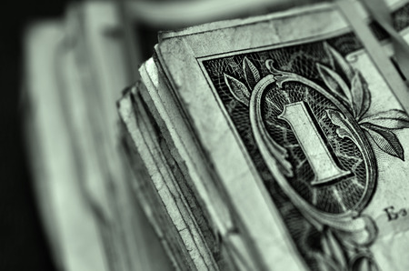 Wealth and Riches represented by American currency and bills