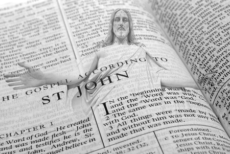 Pages from Bible holy word spiritual religion and Jesusの写真素材