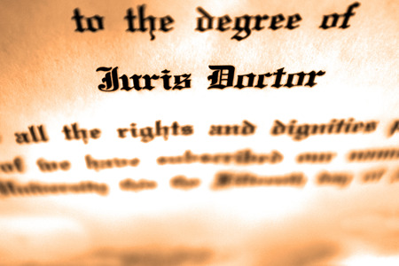 Juris doctor doctorate degree lawyer attorneyの写真素材