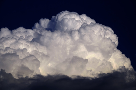 Blue sky and big thundercloud storm cloudの写真素材