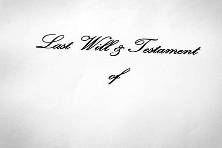 Last Will and Testament document gift giving devise inheritanceの写真素材